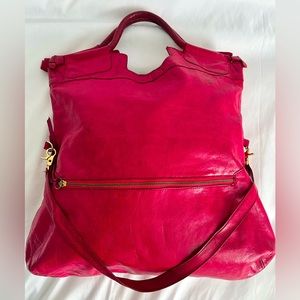 Foley + Corinna  leather crossbody strap leather tote